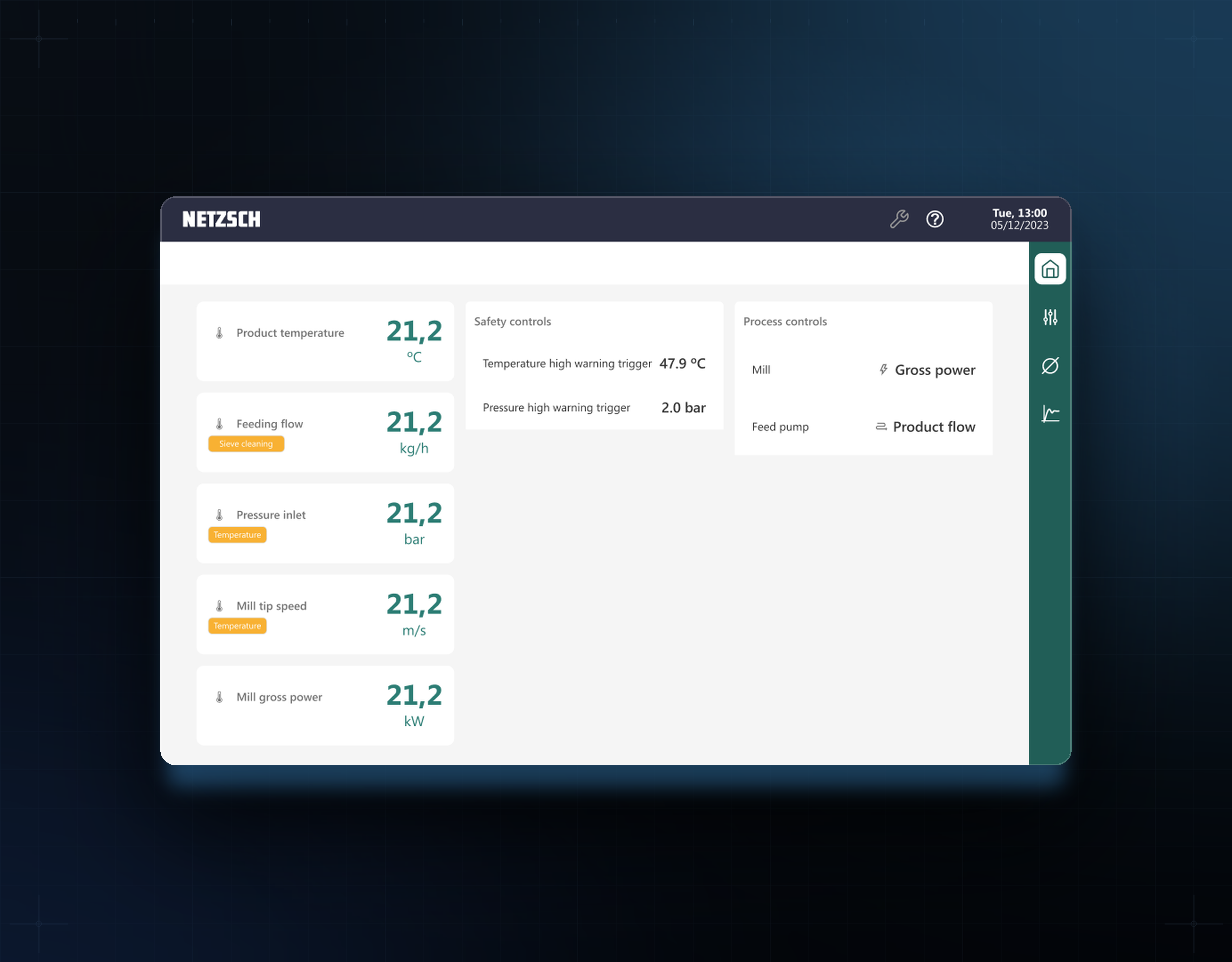 Inside dashboard — simplified product, same DS